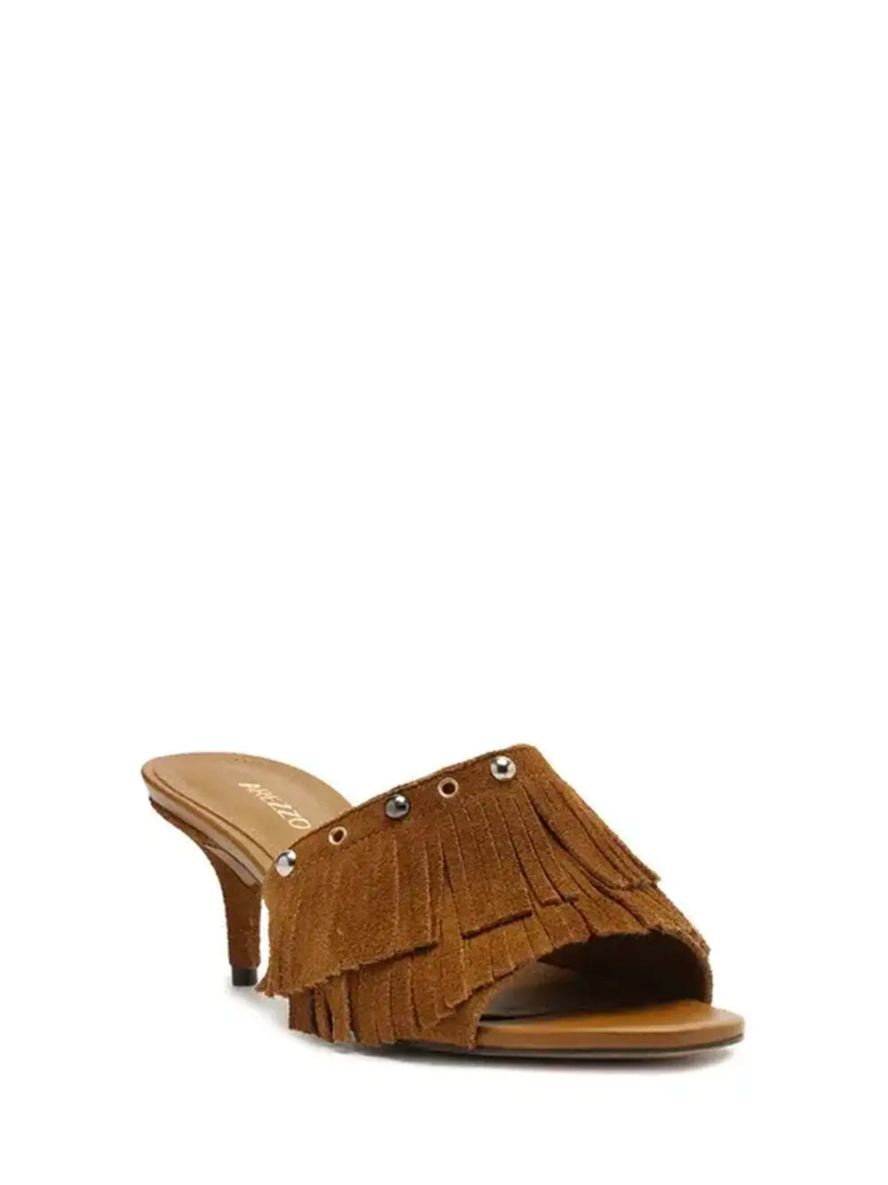 Arezzo Brown Suede Mule with Fringes