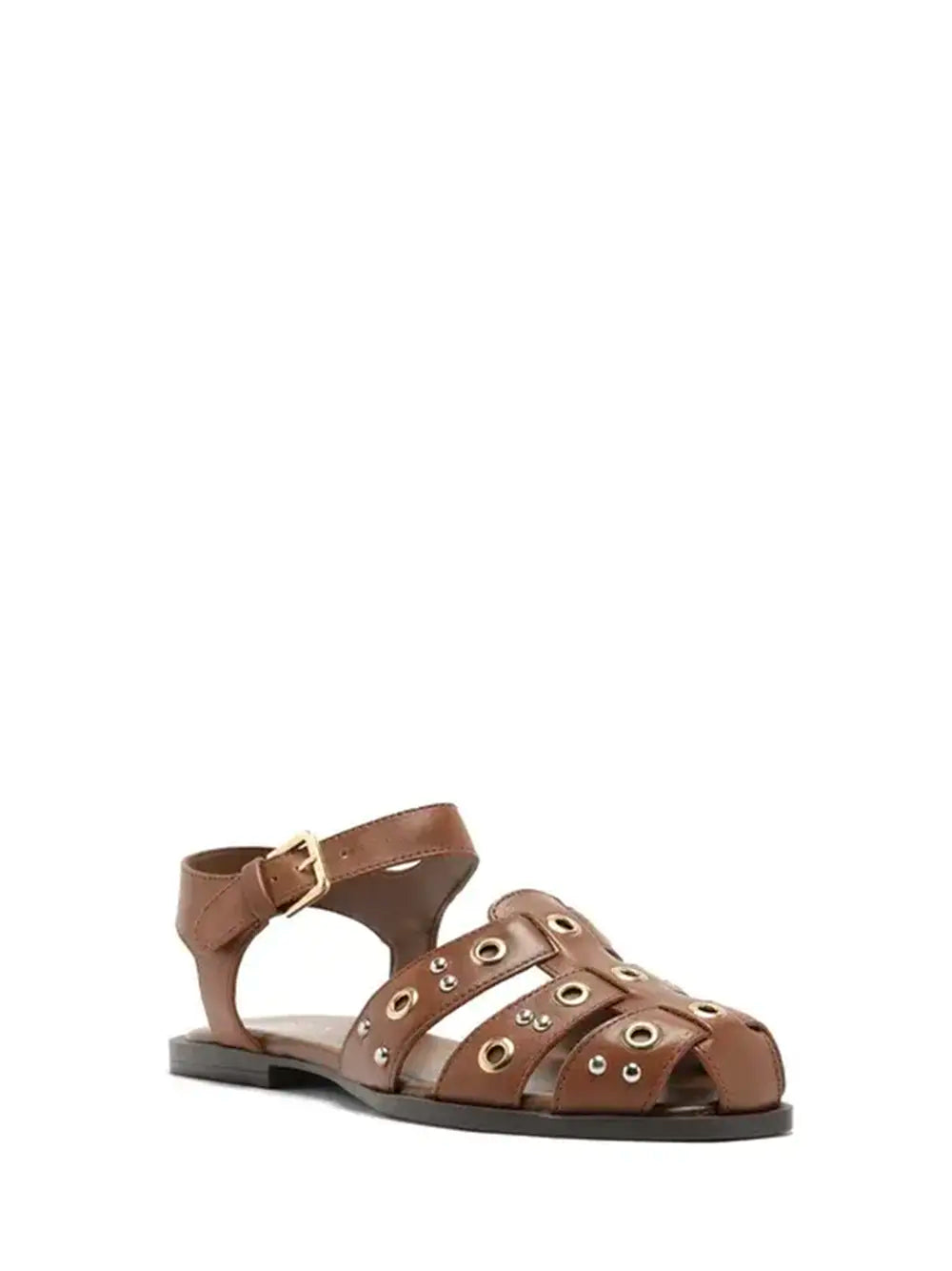 Sandali Arezzo in pelle marrone e fascette