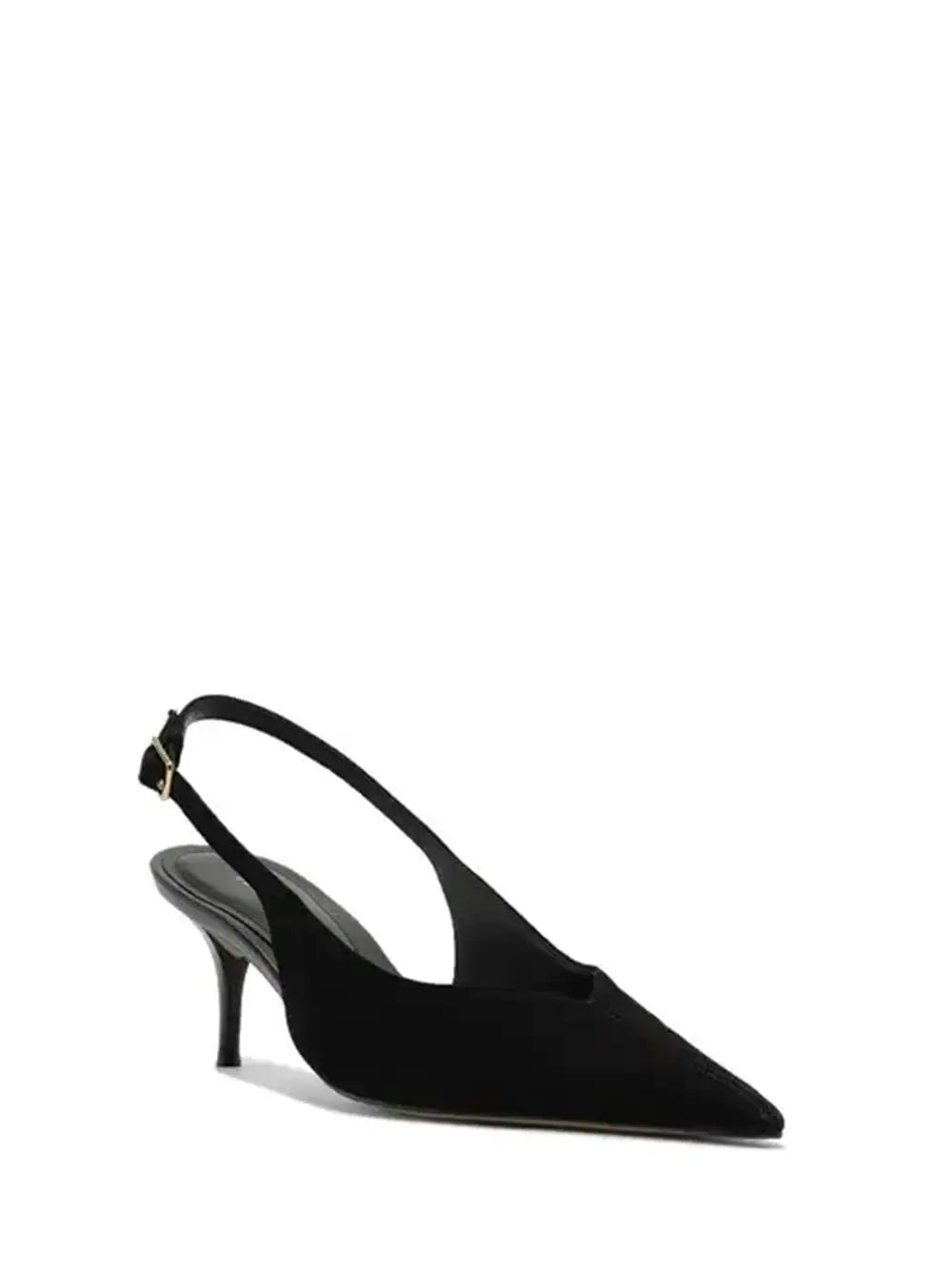 Decolleté in camoscio nero