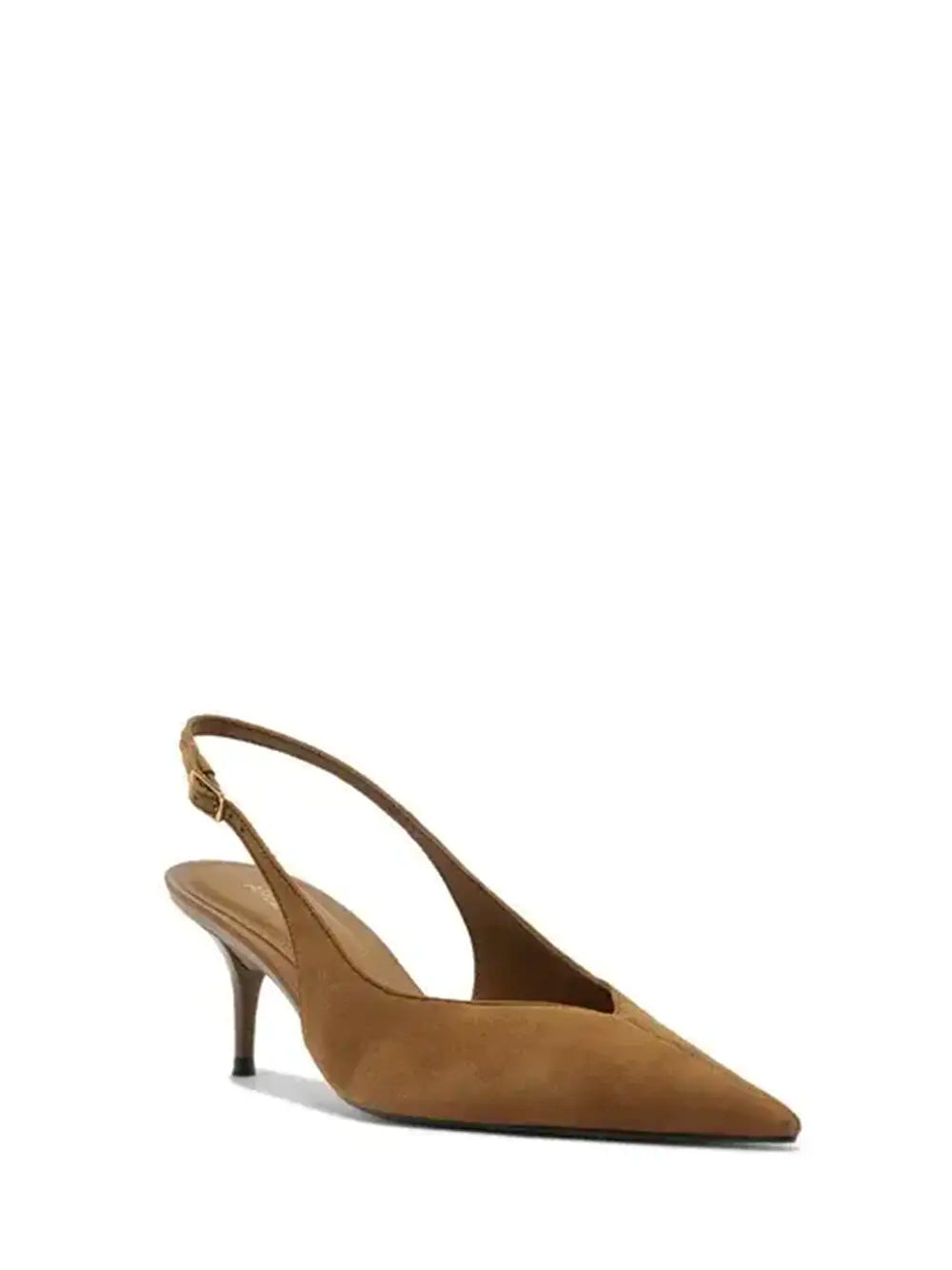 Décolleté in camoscio marrone