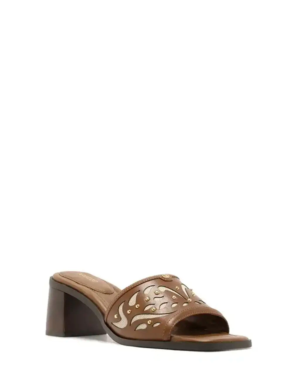 Sandalo Arezzo in Pelle Marrone con Intagli