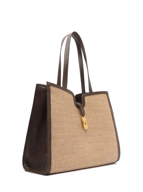 Large Natural Straw Shopper Bag