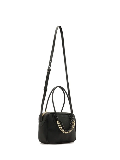 Black Nubuck Leather Crossbody Bag