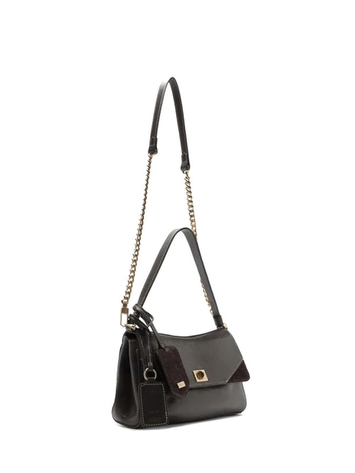 Brown Leather Mini Crossbody Bag