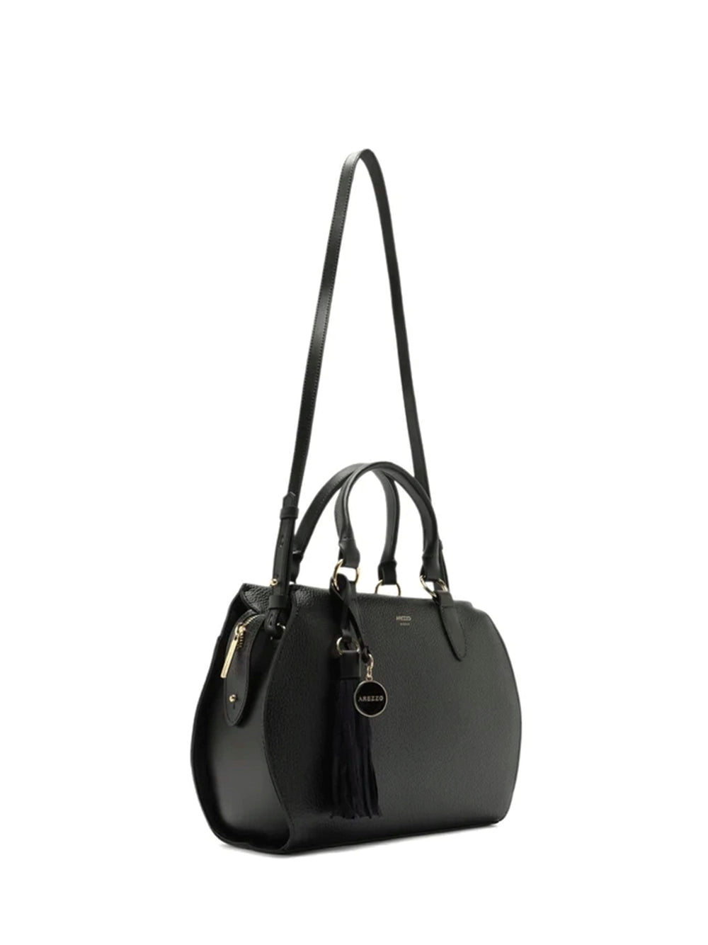 Borsa tote maxi nera in pelle