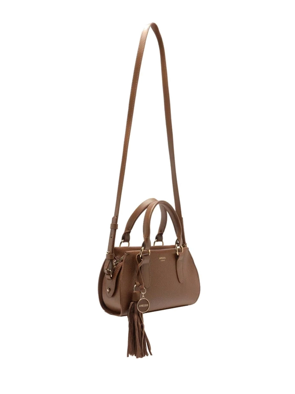 Borsa tote midi in pelle marrone