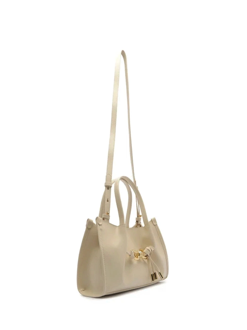 White Leather Tote Bag