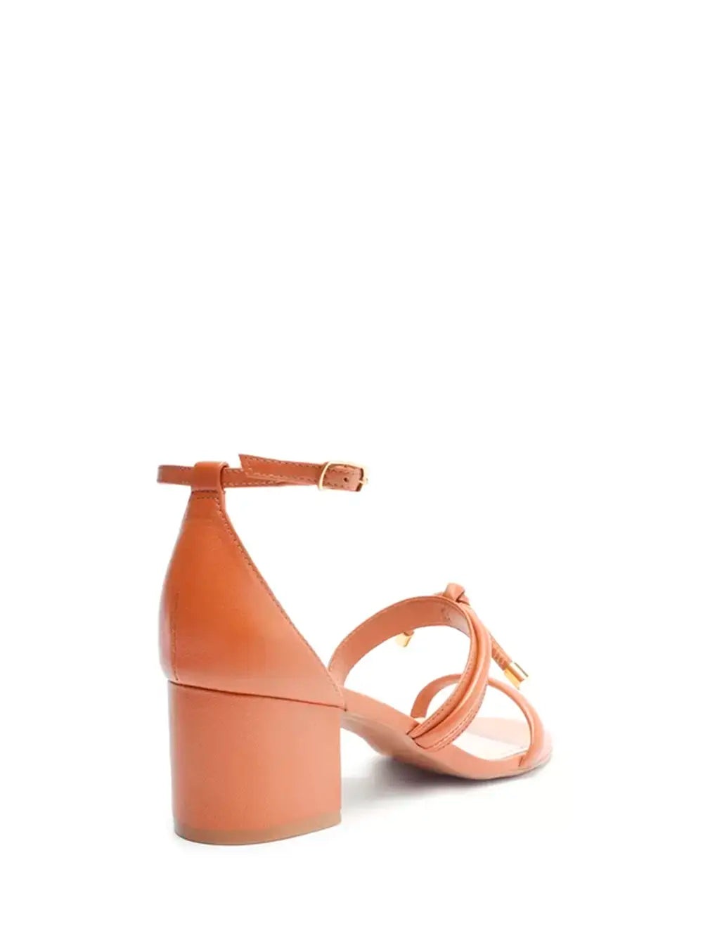 Sandalo Arezzo in pelle marrone con nodo
