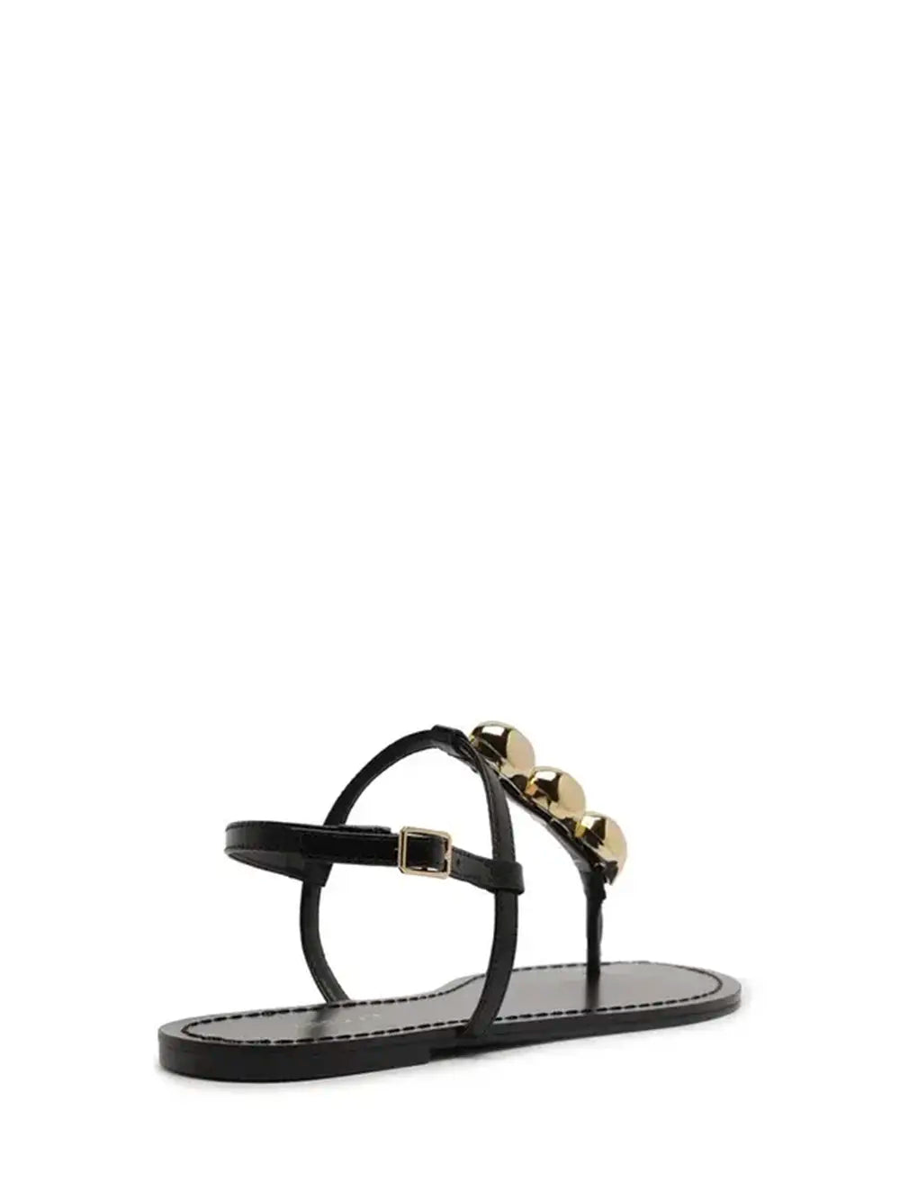 Sandali Arezzo neri in pelle con dettagli metallici