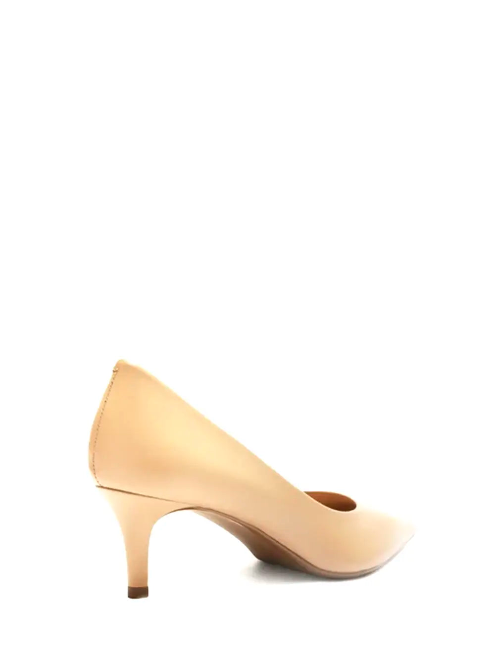 Arezzo Beige Leather Court Shoes with Pointed Toe