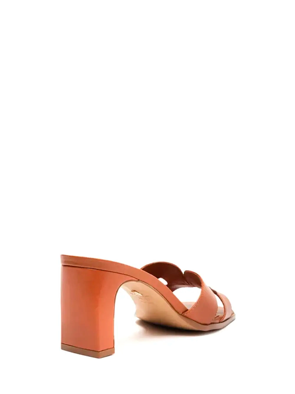 Arezzo Brown Leather Block Heel Sandals