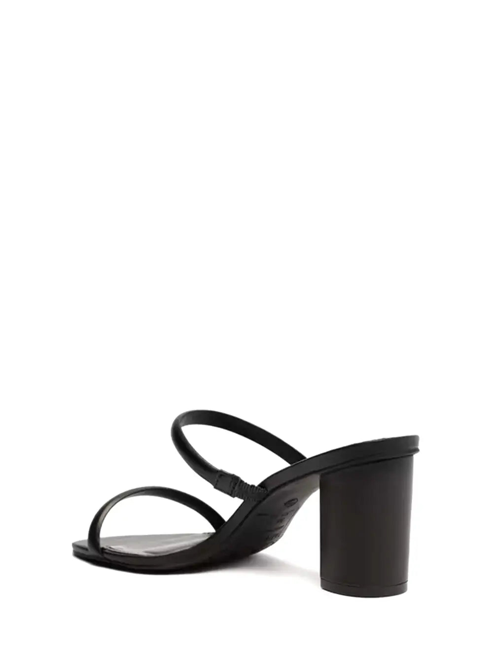 Sandalo Arezzo Nero in Pelle con Due Fasce