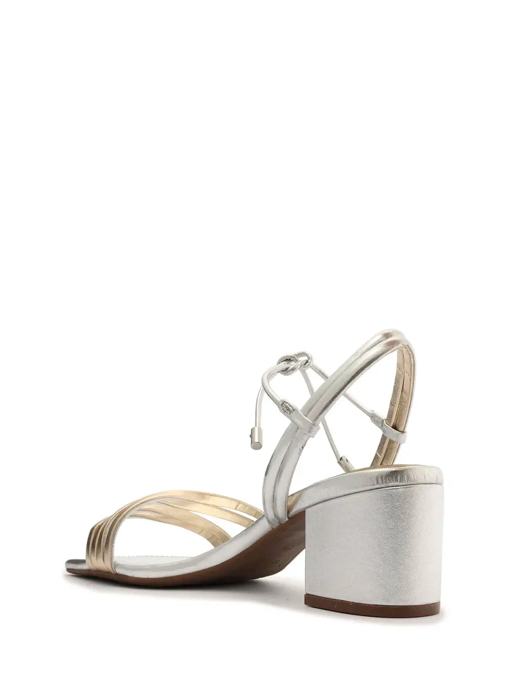 Sandalo Arezzo in Pelle Argento con Cinghie Multiple