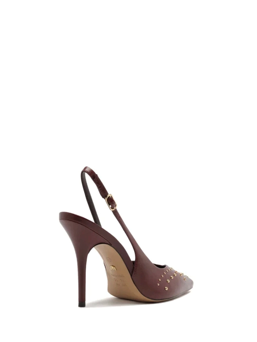 Arezzo Red Leather Stiletto Heels with Studs