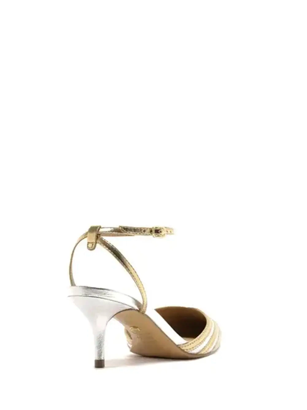 Arezzo Metallic Leather Slingback Heel