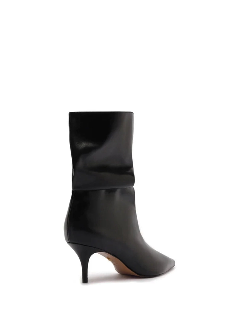 Bota Arezzo Preta em Pele e Cano Slouchy