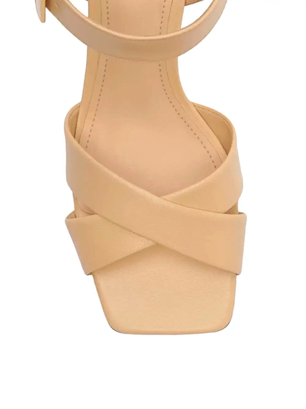 Sandali Arezzo in pelle beige con fascette incrociate
