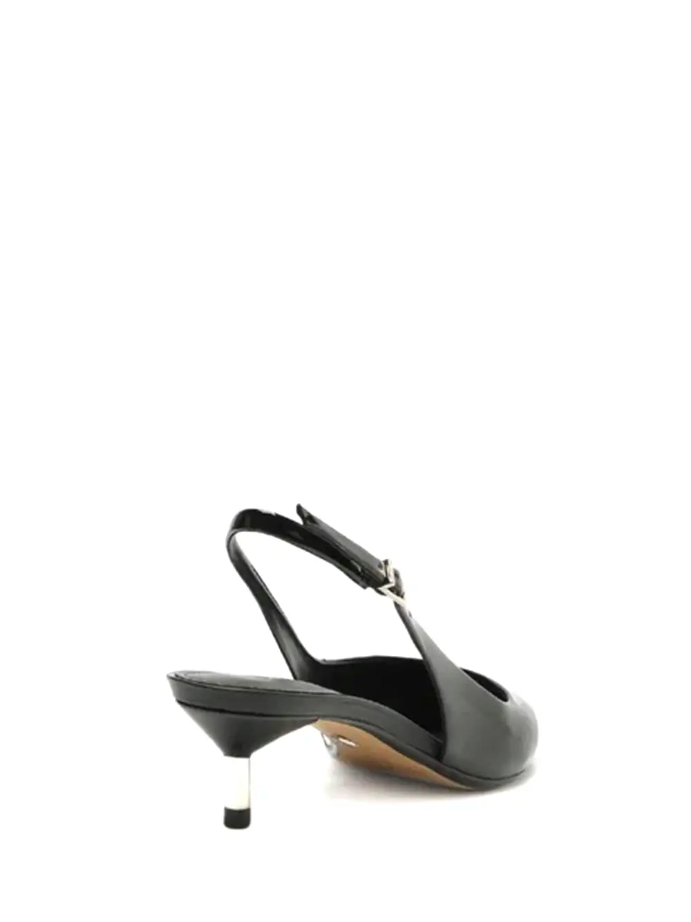 Mule Arezzo Nera in Pelle con Punta Sottile