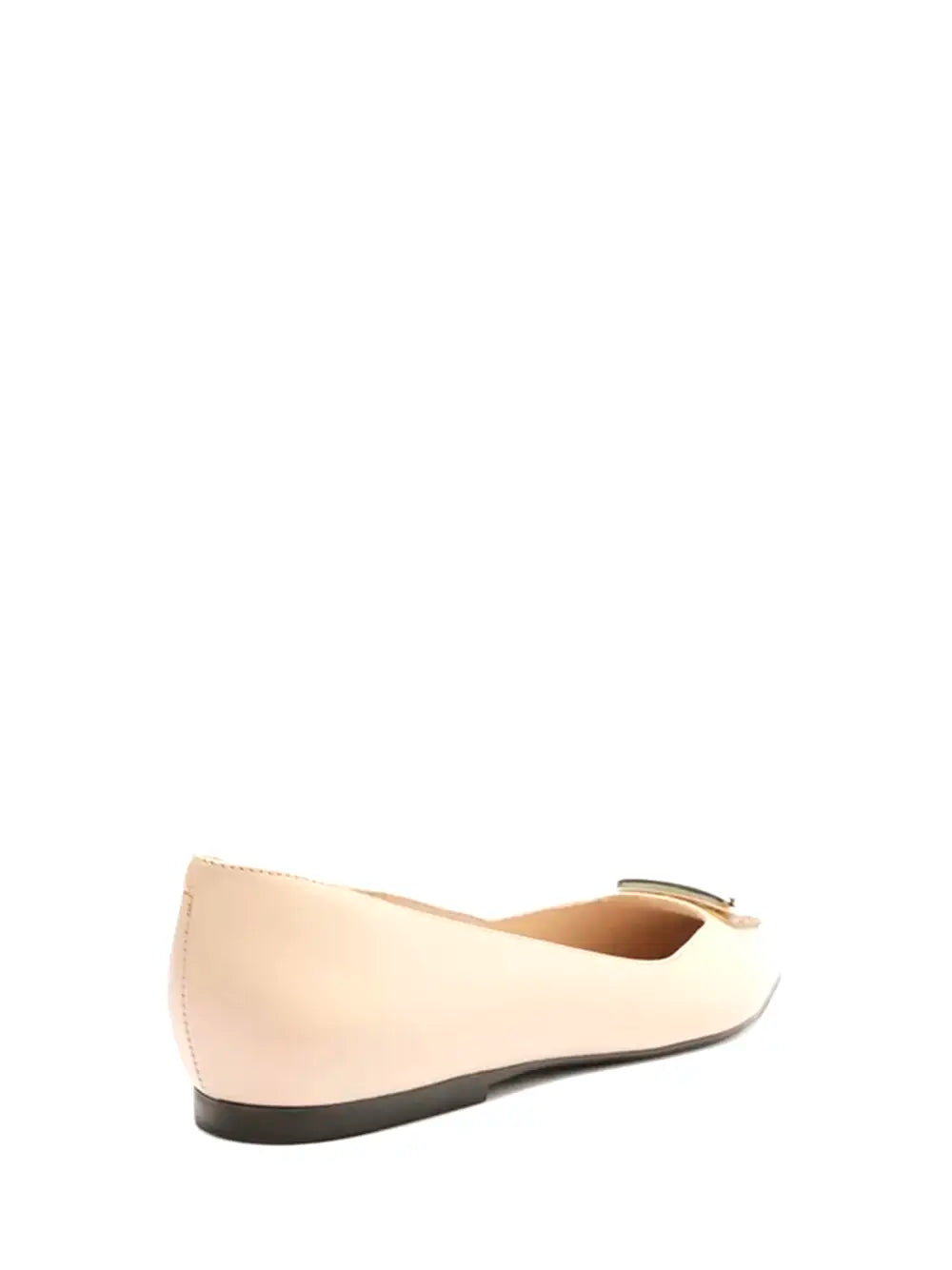 Sabrina Arezzo in pelle beige e metallo sulla punta