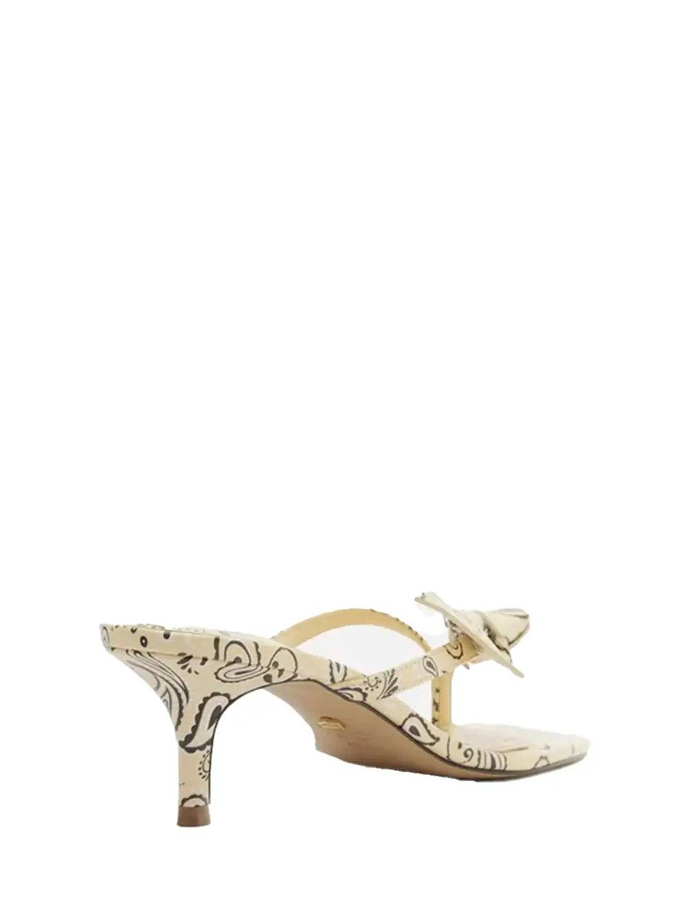 Sandalo Arezzo con Stampa Paisley Gialla