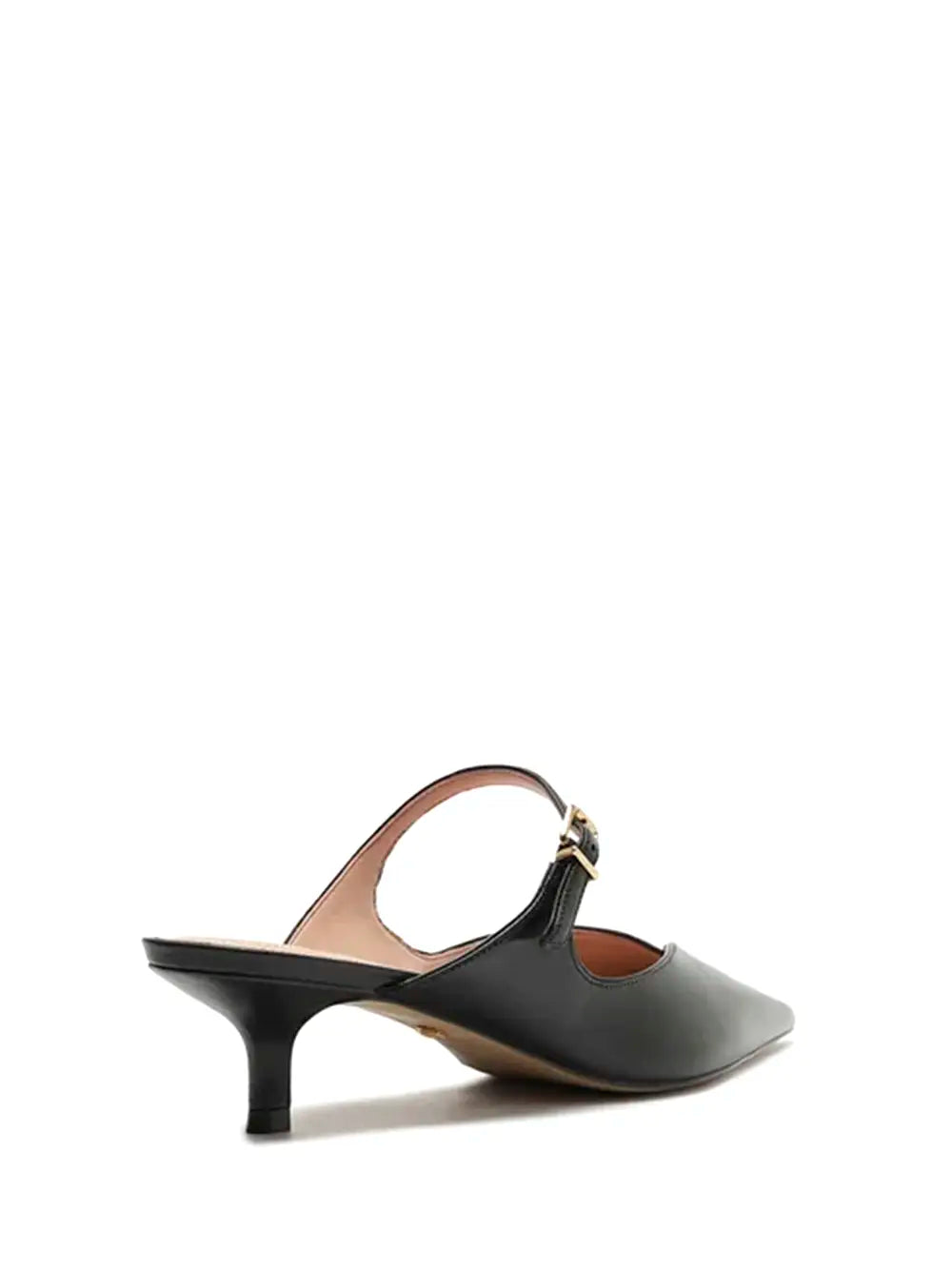 Mules Arezzo nere in pelle con punta sottile