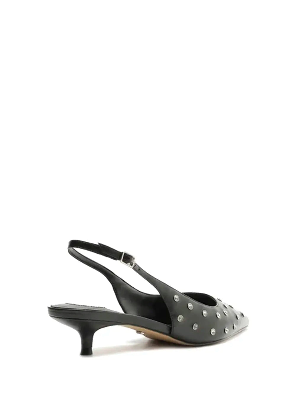 Décolleté Arezzo nero in pelle con borchiette