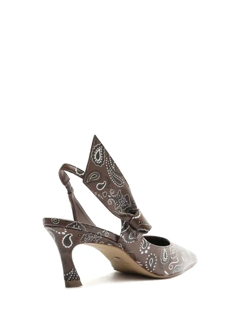 Décolleté Arezzo con Stampa Paisley Marrone