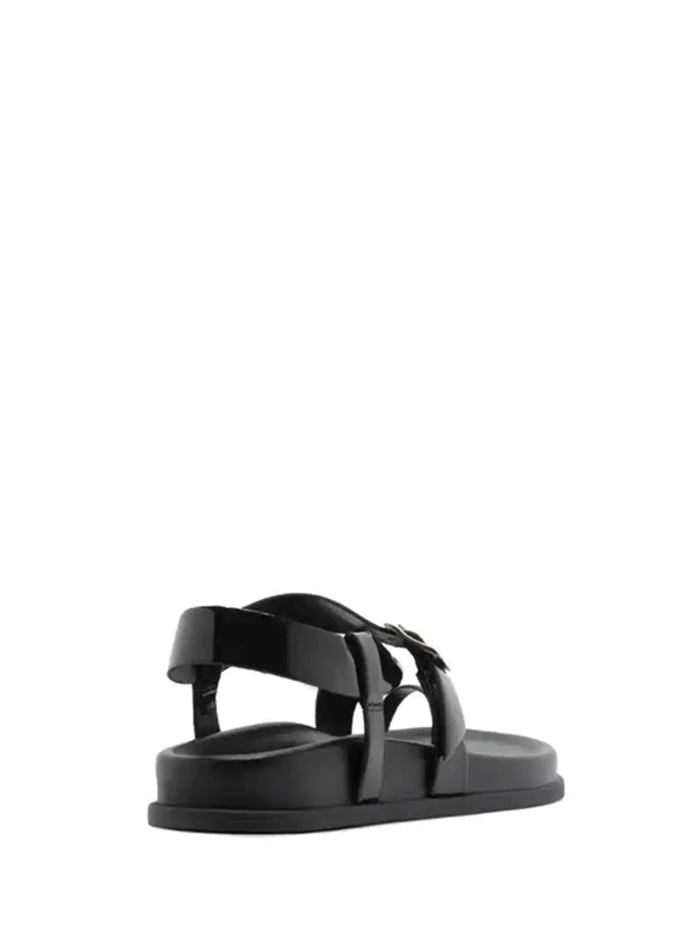 Sandalo Arezzo Nero in Pelle con Fibbia