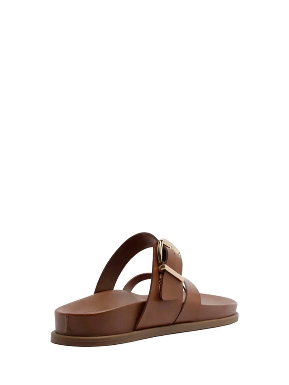 Sandali in pelle marrone con cinturini incrociati