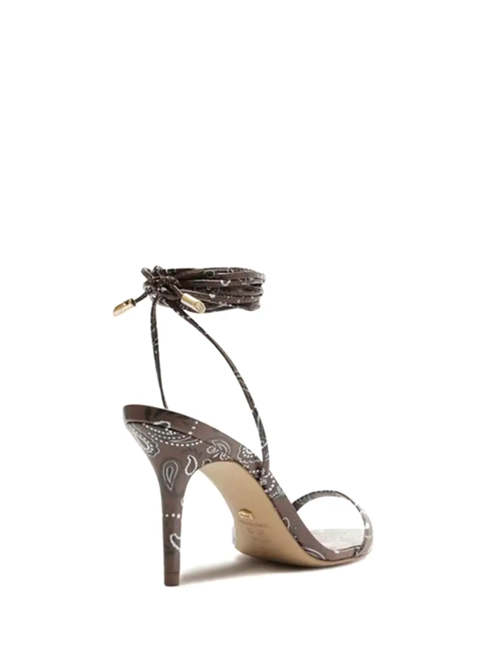 Sandalo Arezzo in Stampa Paisley Marrone e Fascette
