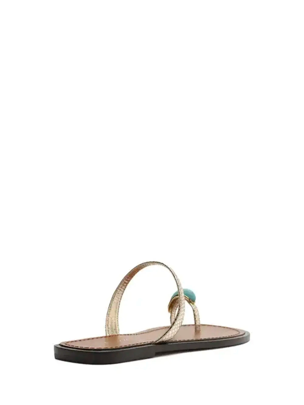 Sandali Arezzo in Pelle Dorata con Pietra