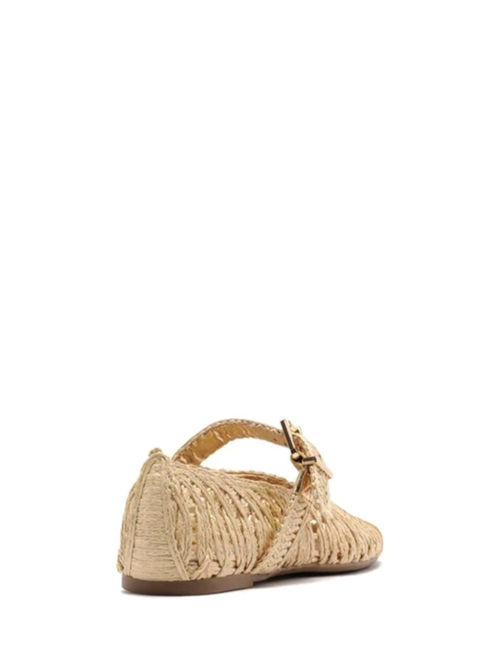 Sabrina Beige Straw Cutout Buckle