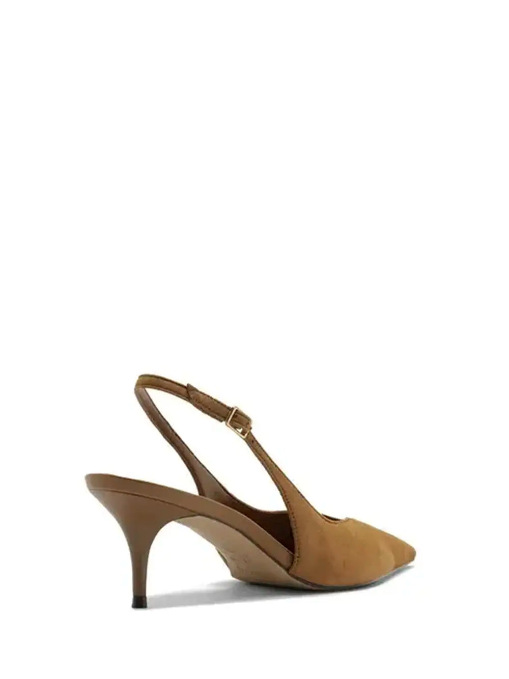 Décolleté in camoscio marrone