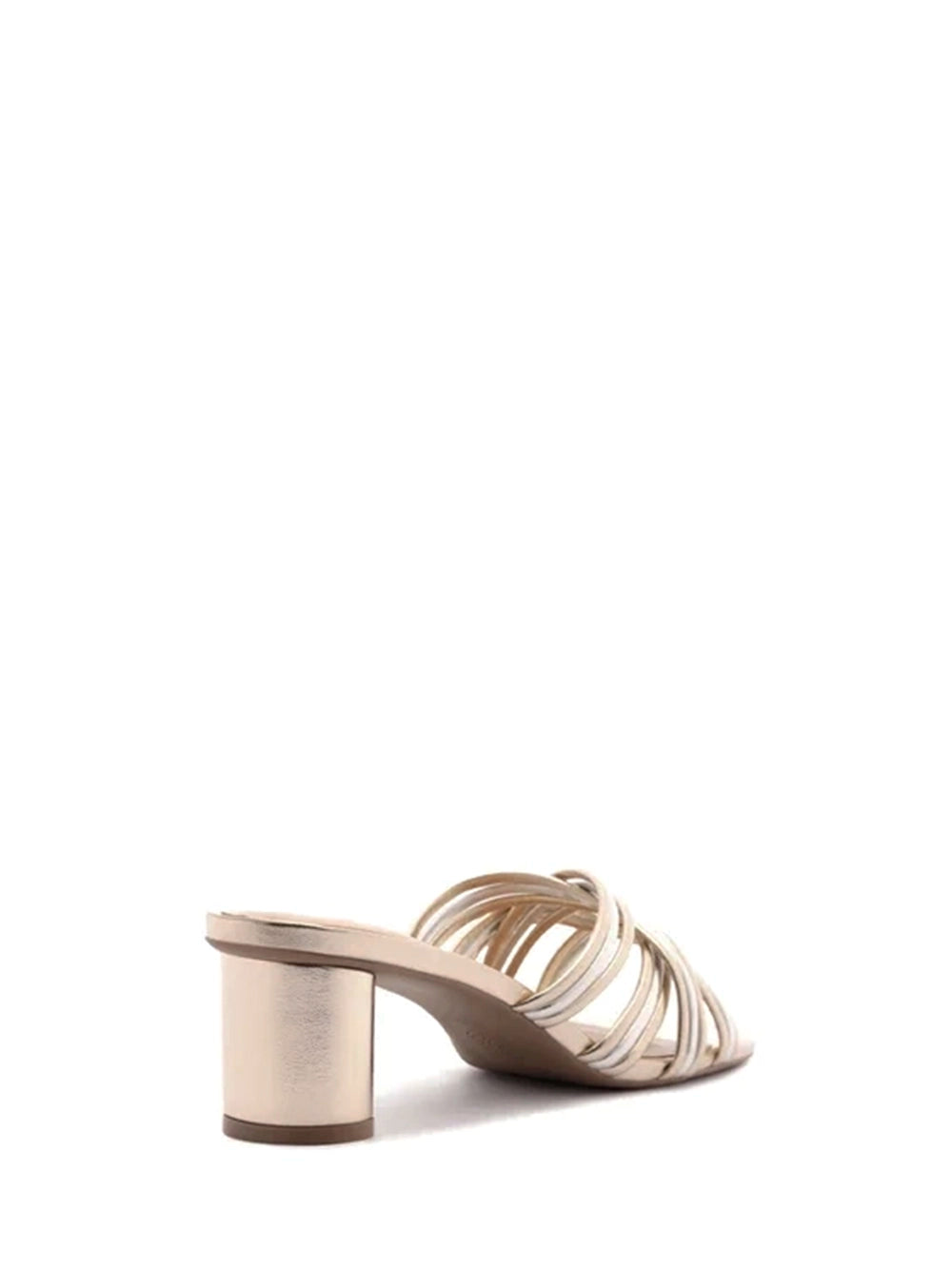 Sandalo in pelle metallizzata