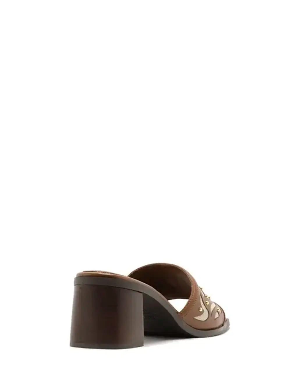 Sandalo Arezzo in Pelle Marrone con Intagli