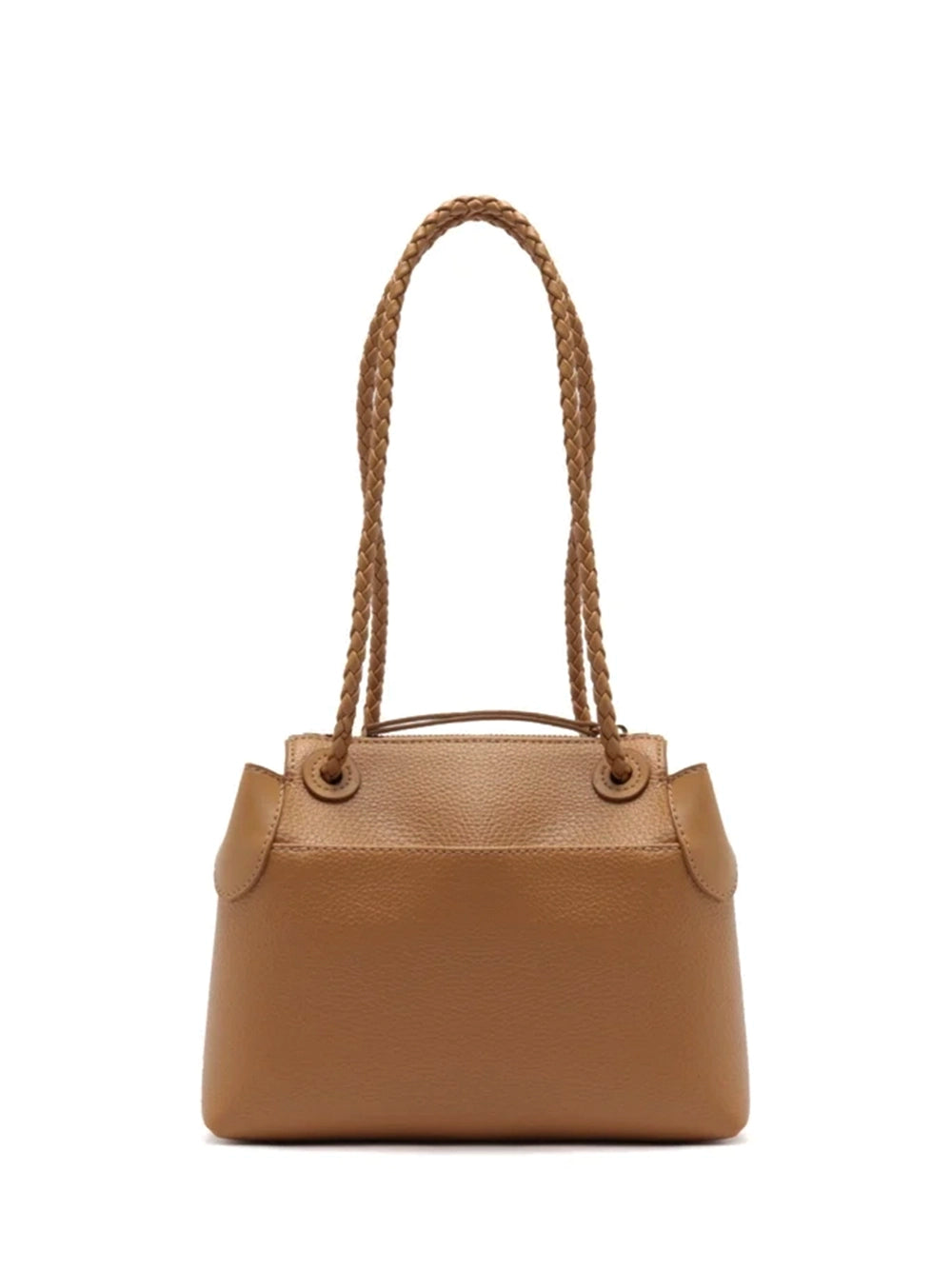 Medium Brown Leather Bag with Shoulder Strap