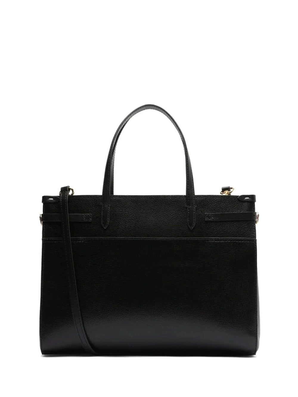 Borsa Tote Maxi Nera in Pelle