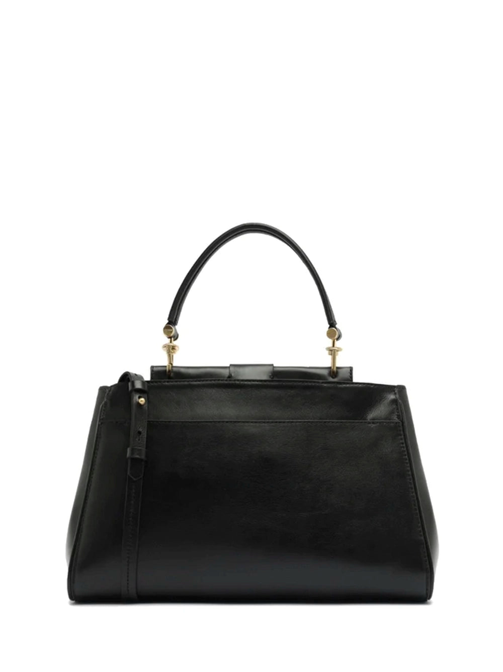 Black Maxi Tote Bag in Leather