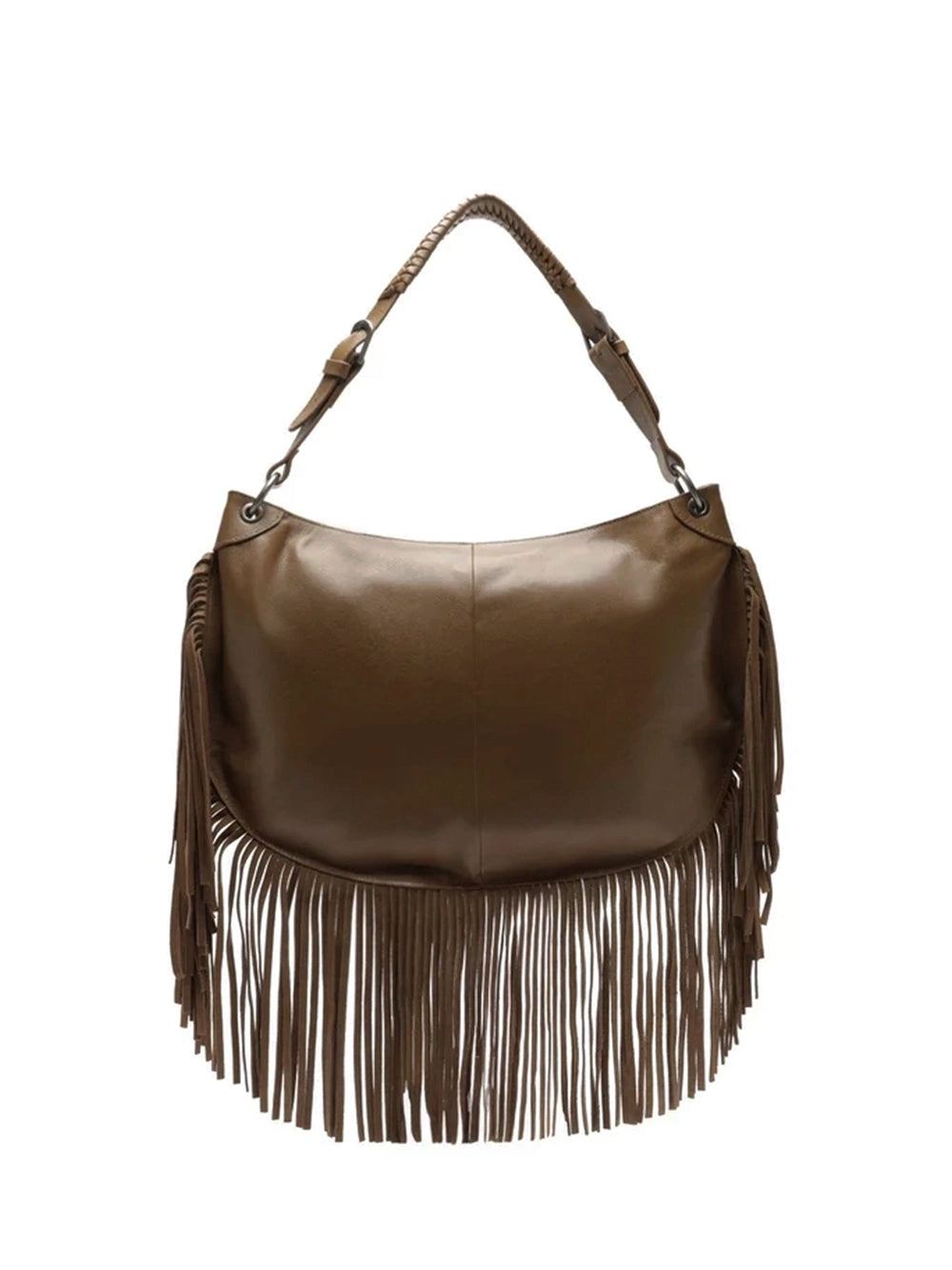 Borsa Hobo Maxi in Camoscio Marrone
