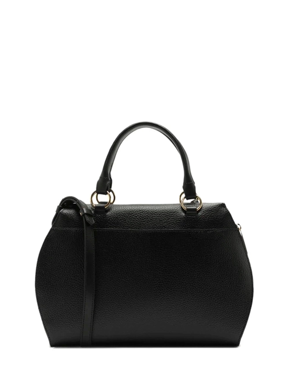 Borsa tote maxi nera in pelle