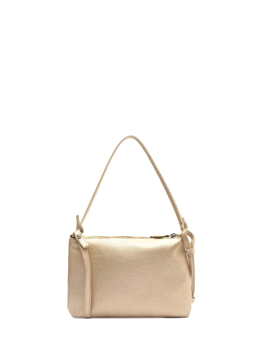 Gold Mini Leather Crossbody Bag