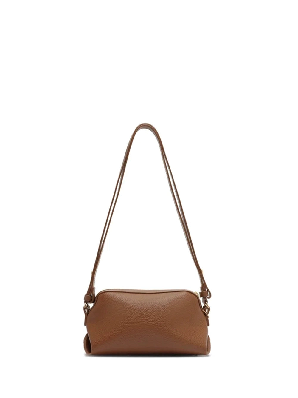 Camel Leather Tote Bag with Chain