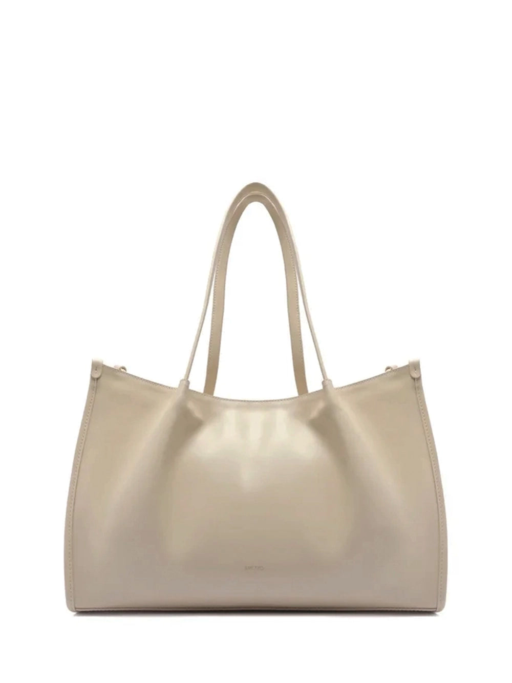 White Leather Maxi Shopper Bag