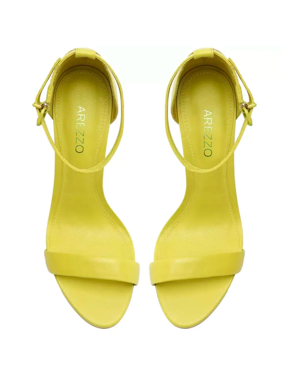 Sandalo Arezzo in Pelle Verde con Due Fasce