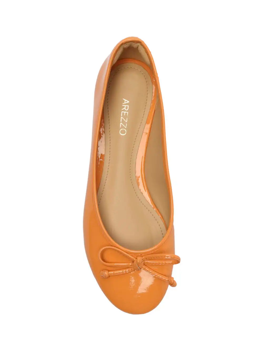 Sabrina Arezzo in pelle arancione e dettaglio fiocco
