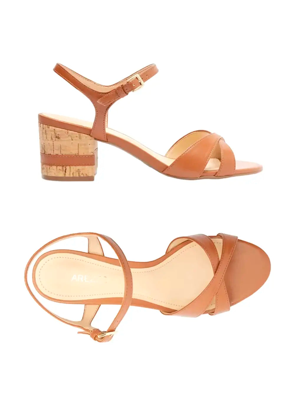 Sandali Arezzo in Pelle Marrone