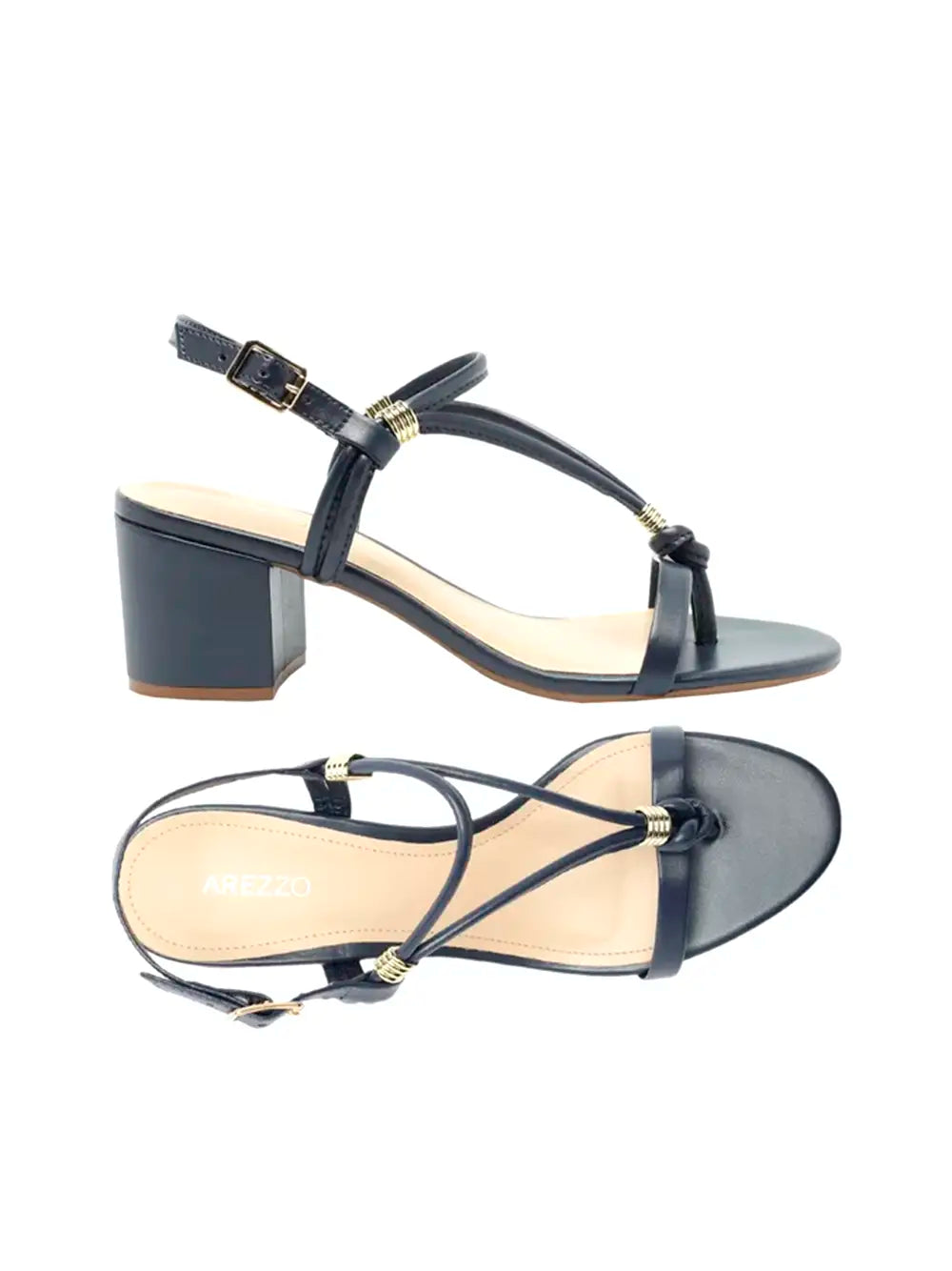 Sandali in pelle dorata con fiore