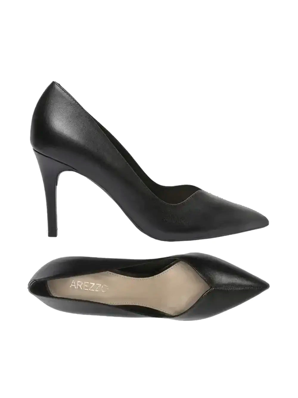 Scarpin Arezzo Preto em Pele
