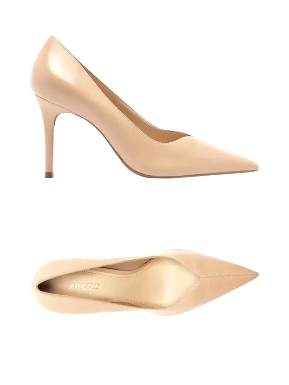 Décolleté Arezzo in pelle beige e punta affusolata