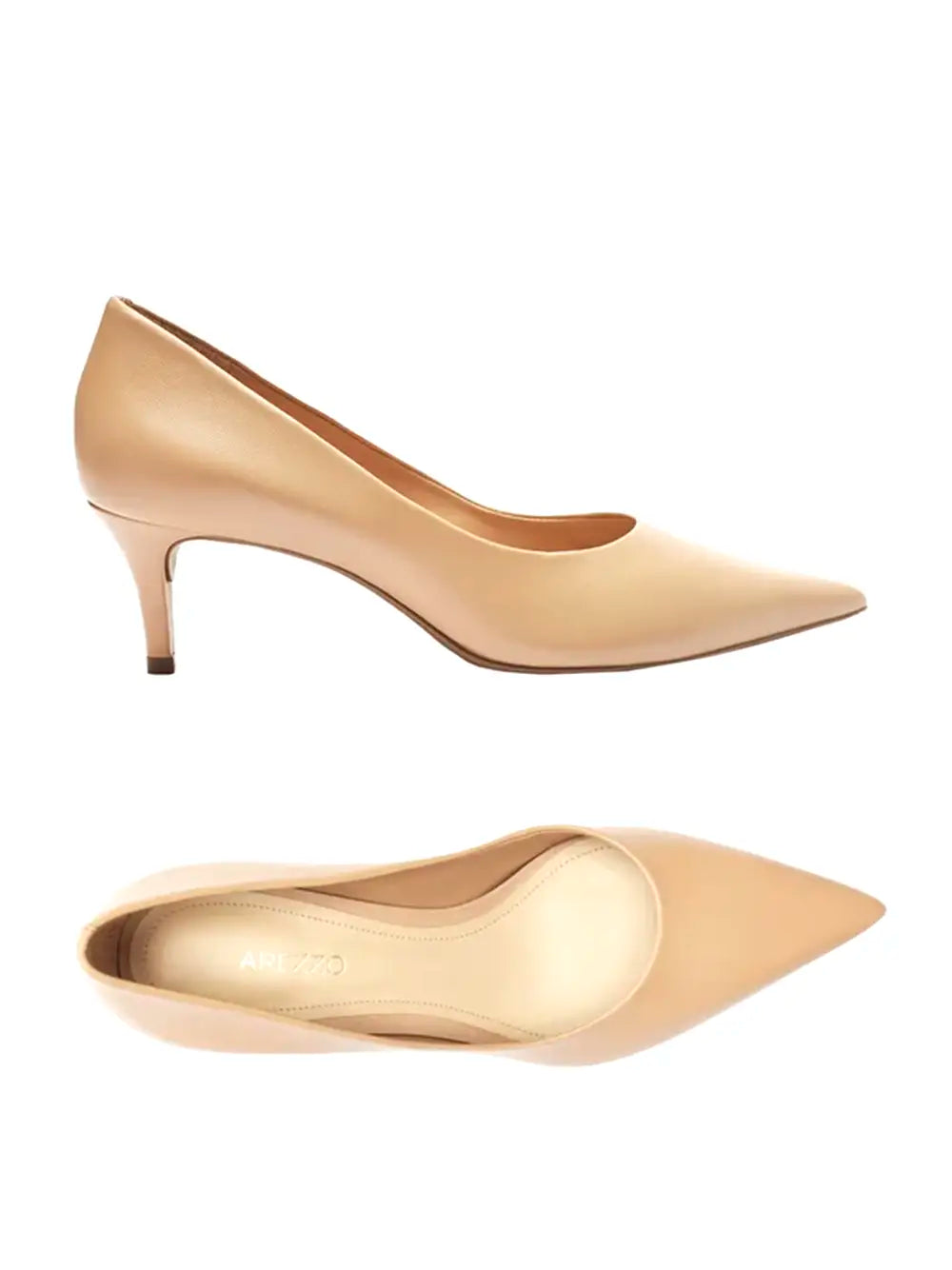 Decolleté Arezzo in pelle beige e punta affusolata